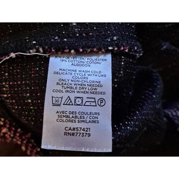 Ann Taylor Factory Petite Pink, Black and White Knit Short Sleeve Dress Size 2P - Picture 8 of 8